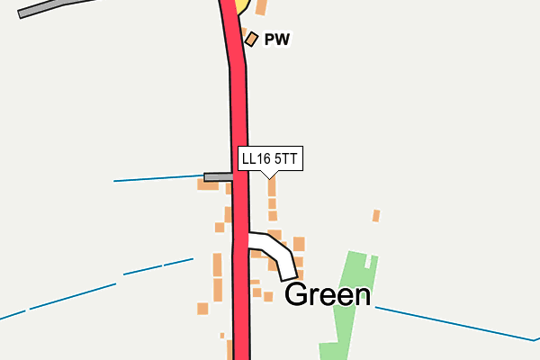LL16 5TT map - OS OpenMap – Local (Ordnance Survey)