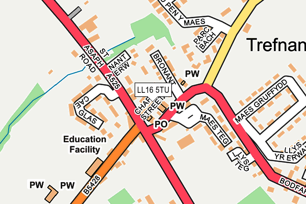 LL16 5TU map - OS OpenMap – Local (Ordnance Survey)