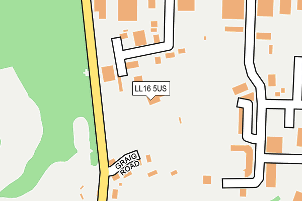 LL16 5US map - OS OpenMap – Local (Ordnance Survey)