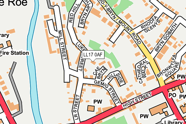LL17 0AF map - OS OpenMap – Local (Ordnance Survey)