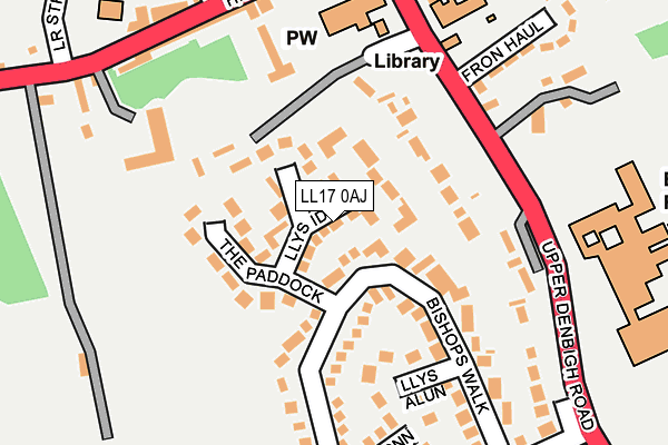 LL17 0AJ map - OS OpenMap – Local (Ordnance Survey)