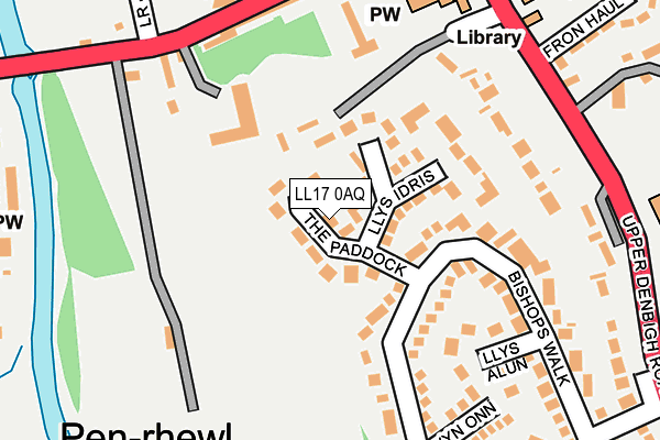 LL17 0AQ map - OS OpenMap – Local (Ordnance Survey)