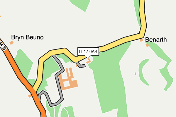 LL17 0AS map - OS OpenMap – Local (Ordnance Survey)