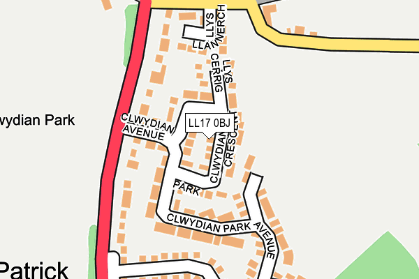 LL17 0BJ map - OS OpenMap – Local (Ordnance Survey)
