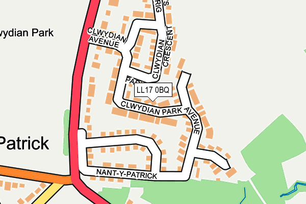 LL17 0BQ map - OS OpenMap – Local (Ordnance Survey)