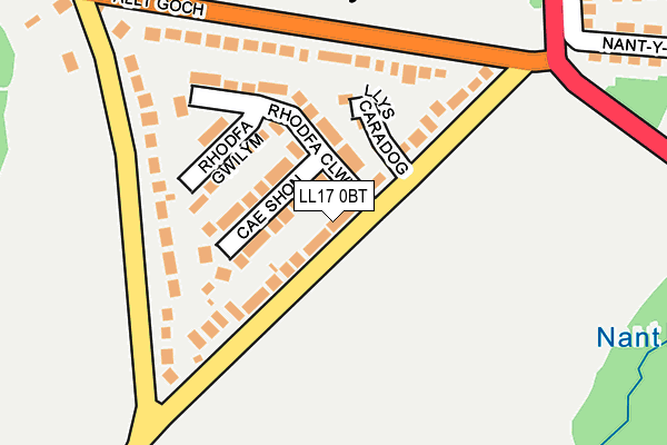 LL17 0BT map - OS OpenMap – Local (Ordnance Survey)