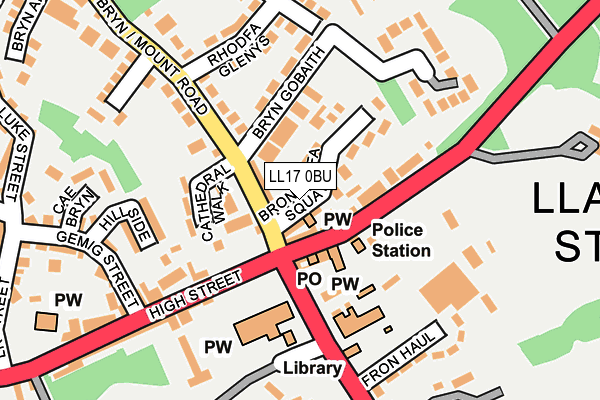 LL17 0BU map - OS OpenMap – Local (Ordnance Survey)