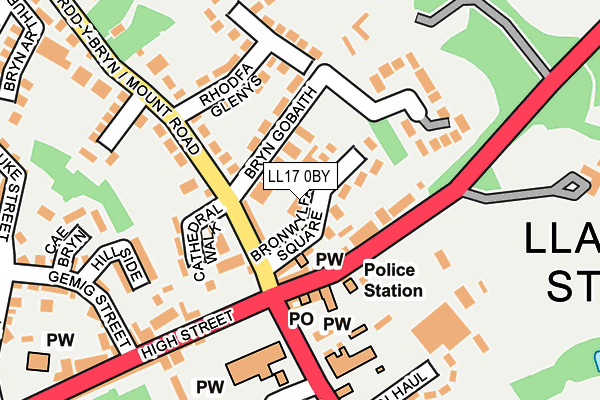 LL17 0BY map - OS OpenMap – Local (Ordnance Survey)