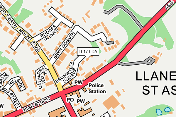 LL17 0DA map - OS OpenMap – Local (Ordnance Survey)