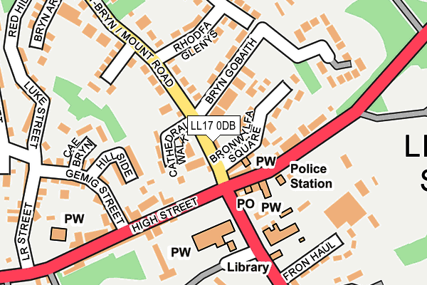 LL17 0DB map - OS OpenMap – Local (Ordnance Survey)