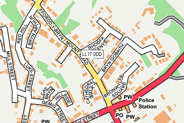 LL17 0DD map - OS OpenMap – Local (Ordnance Survey)
