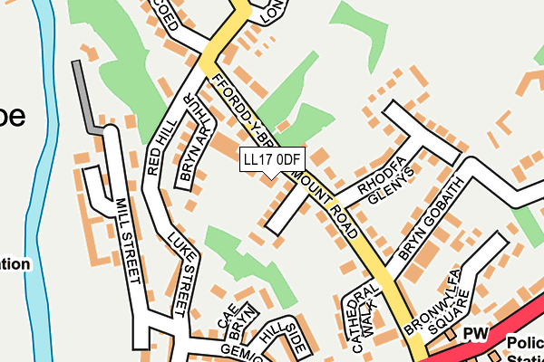 LL17 0DF map - OS OpenMap – Local (Ordnance Survey)