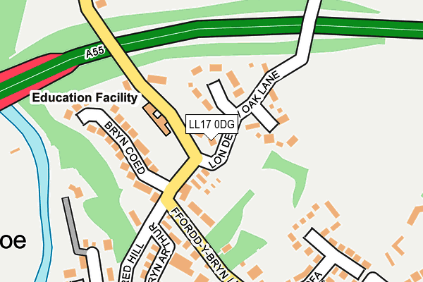 LL17 0DG map - OS OpenMap – Local (Ordnance Survey)