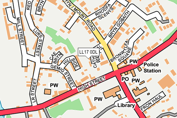 LL17 0DL map - OS OpenMap – Local (Ordnance Survey)