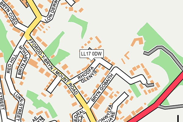LL17 0DW map - OS OpenMap – Local (Ordnance Survey)