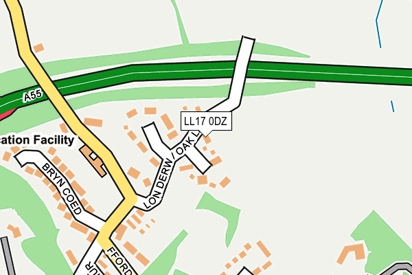 LL17 0DZ map - OS OpenMap – Local (Ordnance Survey)