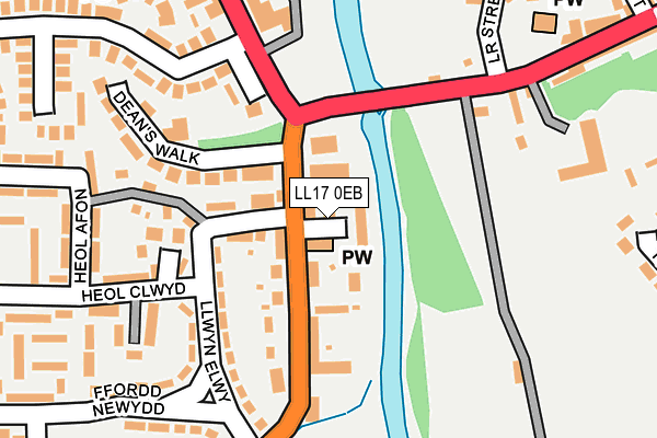 LL17 0EB map - OS OpenMap – Local (Ordnance Survey)