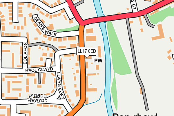 LL17 0ED map - OS OpenMap – Local (Ordnance Survey)