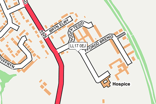 LL17 0EJ map - OS OpenMap – Local (Ordnance Survey)