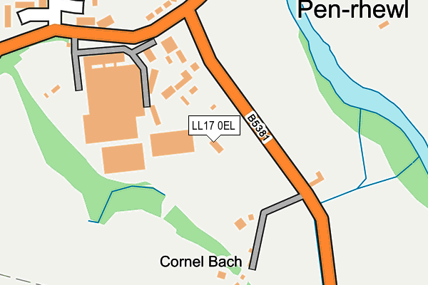 LL17 0EL map - OS OpenMap – Local (Ordnance Survey)