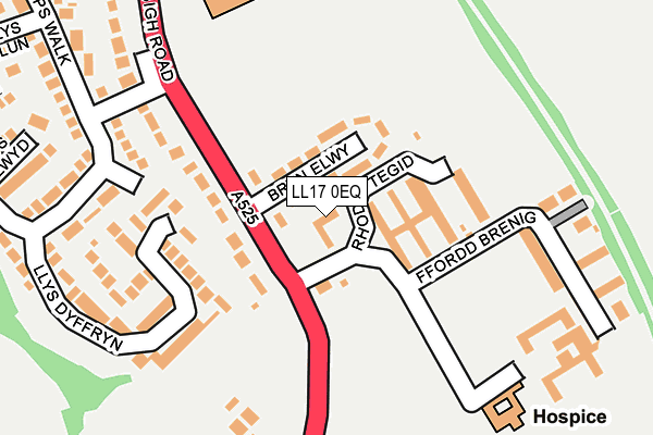 LL17 0EQ map - OS OpenMap – Local (Ordnance Survey)