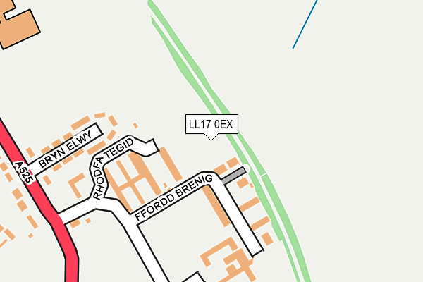 LL17 0EX map - OS OpenMap – Local (Ordnance Survey)