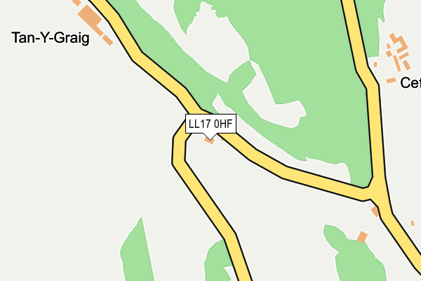 LL17 0HF map - OS OpenMap – Local (Ordnance Survey)