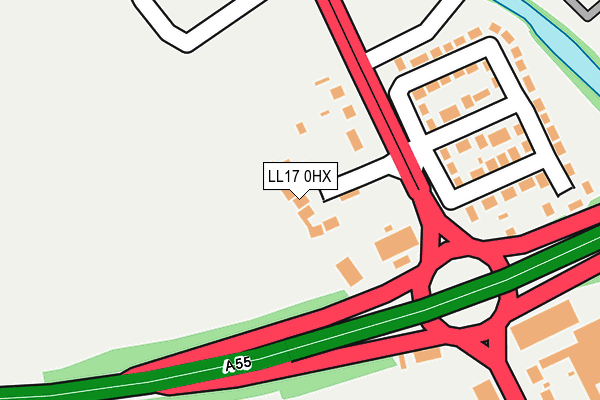 LL17 0HX map - OS OpenMap – Local (Ordnance Survey)