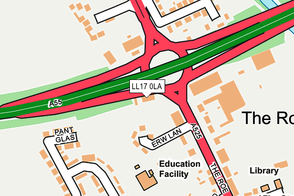 LL17 0LA map - OS OpenMap – Local (Ordnance Survey)