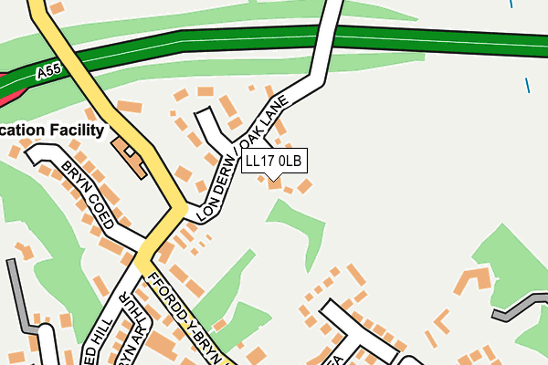 LL17 0LB map - OS OpenMap – Local (Ordnance Survey)