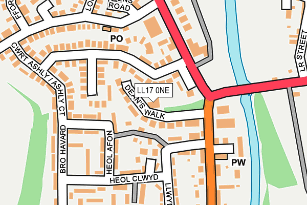 LL17 0NE map - OS OpenMap – Local (Ordnance Survey)