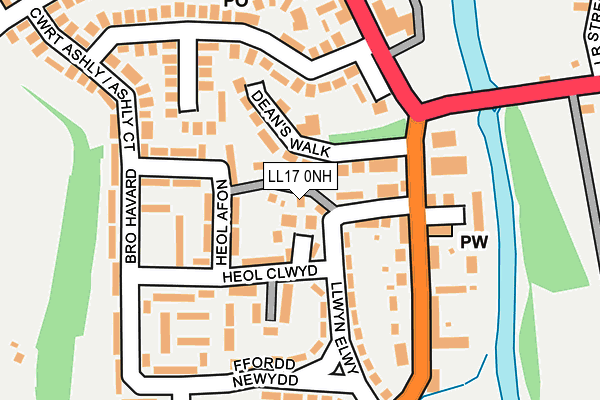 LL17 0NH map - OS OpenMap – Local (Ordnance Survey)
