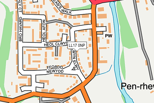 LL17 0NP map - OS OpenMap – Local (Ordnance Survey)
