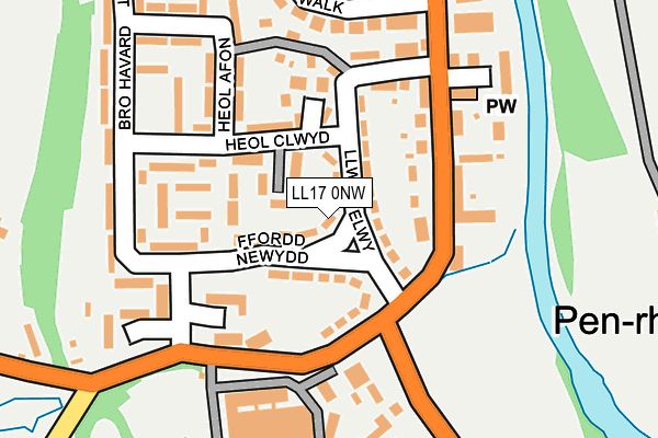 LL17 0NW map - OS OpenMap – Local (Ordnance Survey)