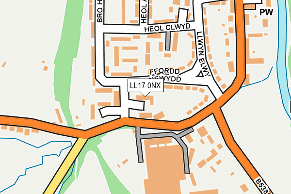 LL17 0NX map - OS OpenMap – Local (Ordnance Survey)