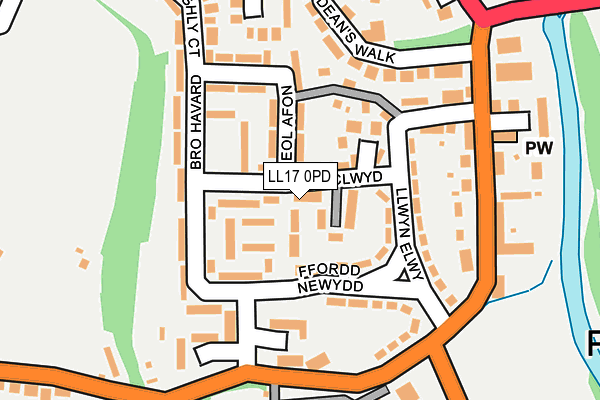 LL17 0PD map - OS OpenMap – Local (Ordnance Survey)