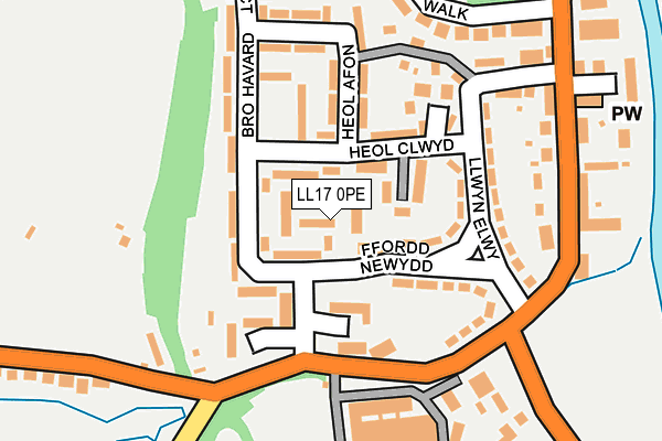 LL17 0PE map - OS OpenMap – Local (Ordnance Survey)