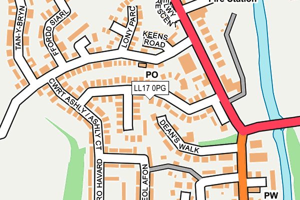 LL17 0PG map - OS OpenMap – Local (Ordnance Survey)