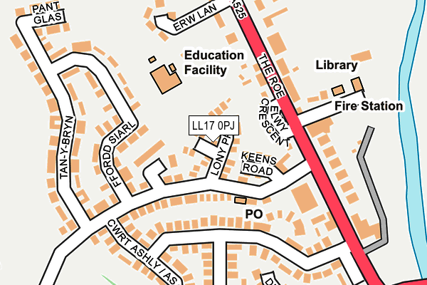 LL17 0PJ map - OS OpenMap – Local (Ordnance Survey)