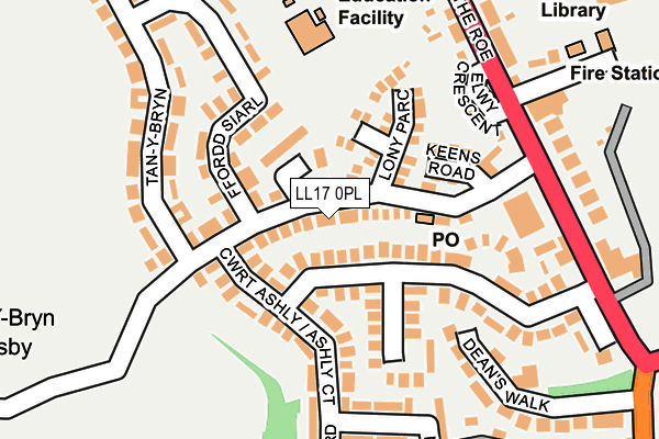 LL17 0PL map - OS OpenMap – Local (Ordnance Survey)