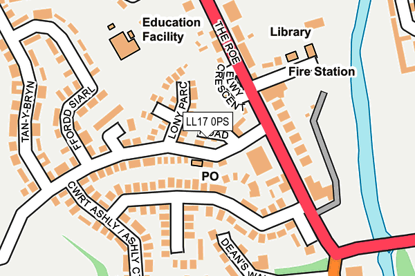 LL17 0PS map - OS OpenMap – Local (Ordnance Survey)