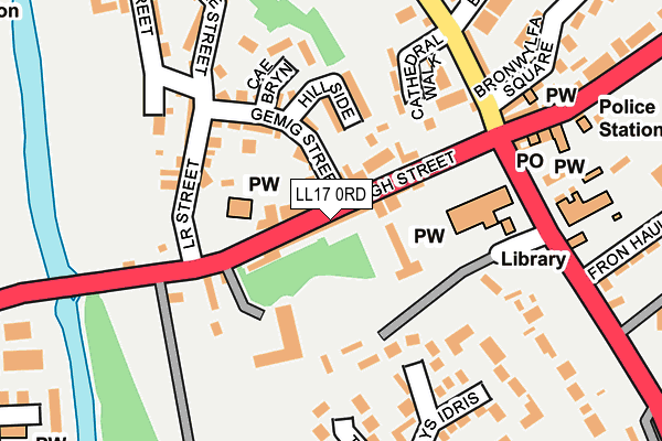 LL17 0RD map - OS OpenMap – Local (Ordnance Survey)
