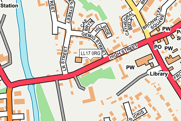 LL17 0RG map - OS OpenMap – Local (Ordnance Survey)