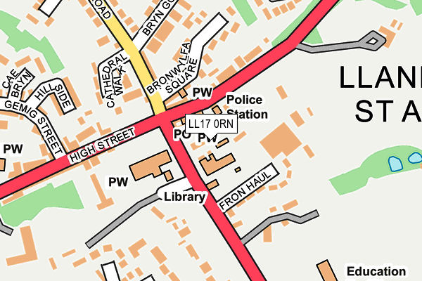 LL17 0RN map - OS OpenMap – Local (Ordnance Survey)