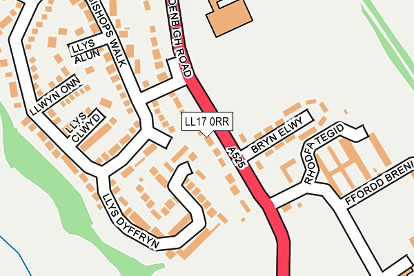 LL17 0RR map - OS OpenMap – Local (Ordnance Survey)