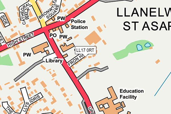 LL17 0RT map - OS OpenMap – Local (Ordnance Survey)