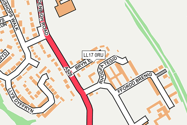 LL17 0RU map - OS OpenMap – Local (Ordnance Survey)