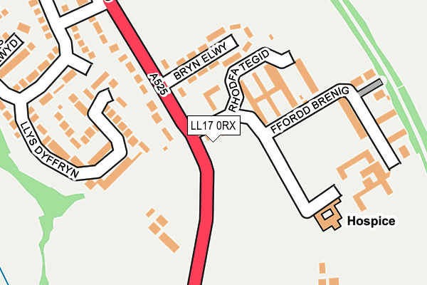 LL17 0RX map - OS OpenMap – Local (Ordnance Survey)