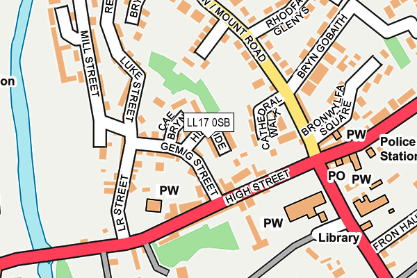 LL17 0SB map - OS OpenMap – Local (Ordnance Survey)