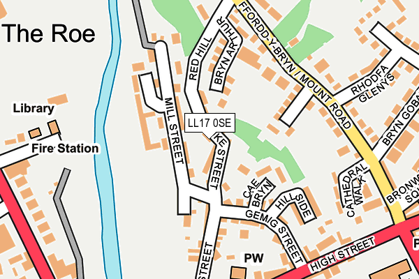 LL17 0SE map - OS OpenMap – Local (Ordnance Survey)